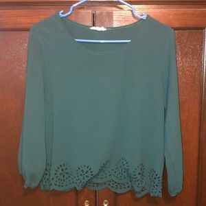 Agaci Green/Teal  Long Sleeve Top